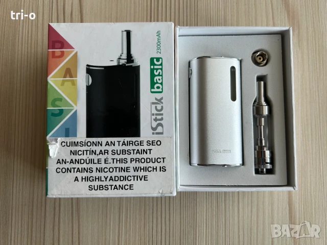 Комплект вейп устройство Eleaf Istick Basic, 2300 mAh, Сив, снимка 3 - Вейп без пълнители - 50827295
