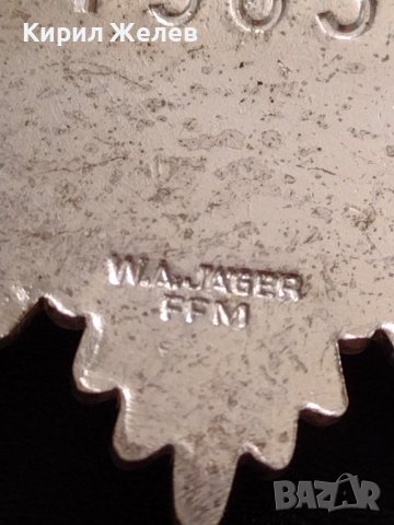 СТАРА ПОСРЕБРЕНА РЯДКА ВОЕННА НАГРАДНА ЗНАЧКА С НОМЕР И ПЕЧАТ ЗА КОЛЕКЦИОНЕРИ 37917, снимка 4 - Колекции - 40490489