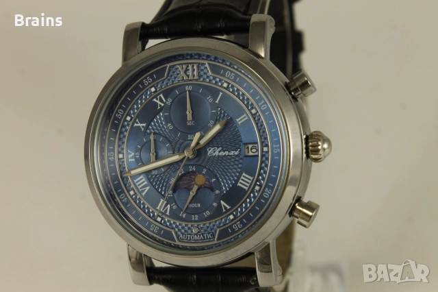НОВ Мъжки Ръчен Часовник CHENXI CHRONOGRPAH Лунна Фаза, снимка 3 - Мъжки - 52827002