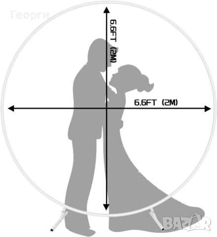 Метална арка кръг 200см диаметър, снимка 2 - Декорация за дома - 53181256