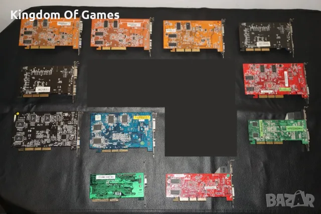11 броя Тествани и Работещи Видео Карти AGP GeForce 256MB/Asus 256MB/Radeon 128MB/Gigabyte 64MB , снимка 13 - Видеокарти - 55087069