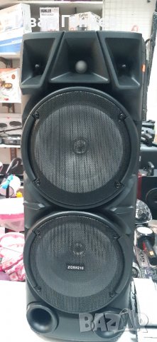 Кариоке колона двойна 8 ца. 800w JBL с 2 безжичени микрофна, блутуд. дистанционно, снимка 2 - Bluetooth тонколони - 27109213