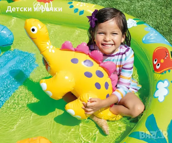 Надуваем център за игра Intex Little Dino Дино, 191х152х58 см, PVC, за деца, снимка 4 - Надуваеми играчки - 49925860