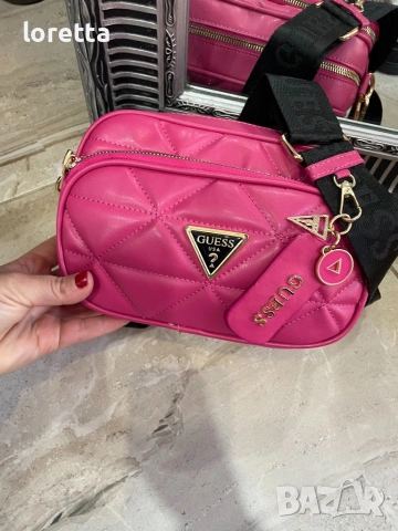 Чанта guess в розово , снимка 4 - Чанти - 54259691