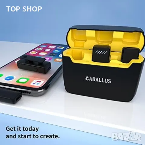 Нови 2 броя Безжични лаважни микрофони за iPhone iPad Android с калъф за зареждане/видеозапис, снимка 2 - Микрофони - 49309173