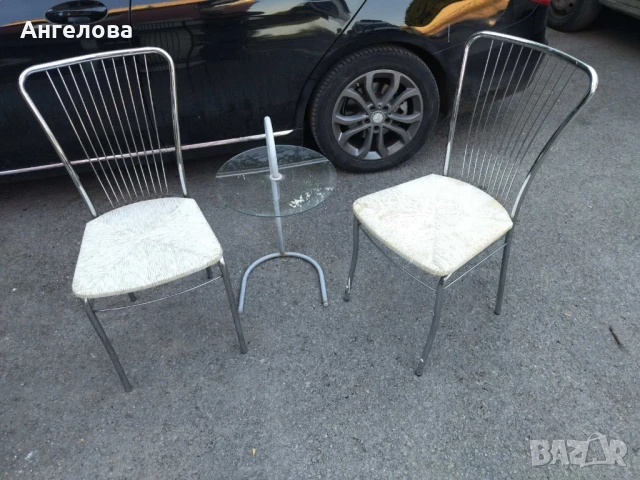 3 стола с масичка , снимка 2 - Столове - 50927722