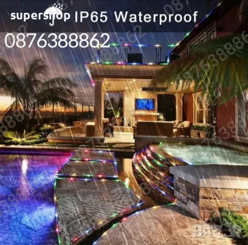 Многоцветен Лед Маркуч за Коледна Украса Водоустойчив Три Размера RGB, снимка 12 - Други - 47850276