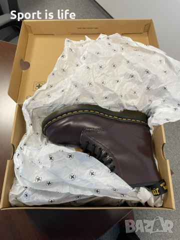 Dr. Martens Кубинки 1460 Burgundy Smooth, 39 EU, снимка 5 - Дамски ботуши - 44732529