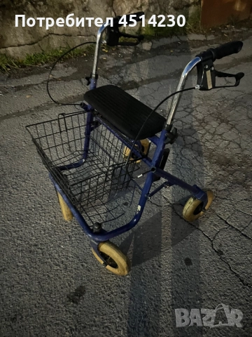 Триколесен ролатор с кошница и спирачки – стабилен и практичен, снимка 7 - Ролатори - 52496953