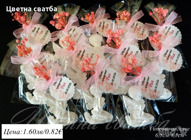 Подаръчета за кръщене- ангелче, Подаръци за кръщене, Ангелче подаръче за кръщене, снимка 2 - Декорация - 25589148