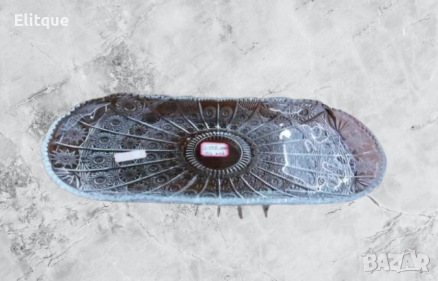 Стъклено плато в елипсовидна форма, снимка 4 - Други стоки за дома - 52861444