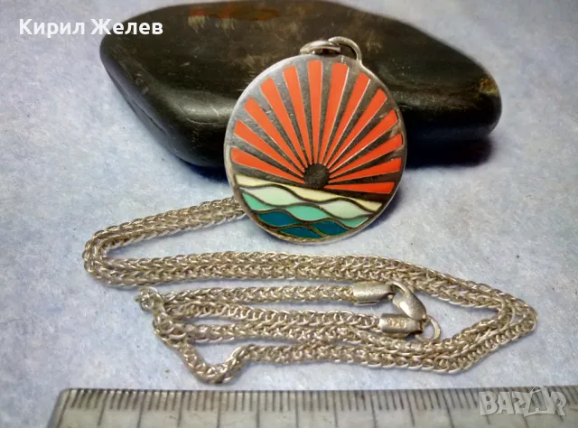 ZOLOTAS 2014 БУТИКОВ ЕМАЙЛИРАН СРЕБЪРЕН МЕДАЛЬОН СРЕБРО 925 ГЪРЦИЯ с СРЕБЪРЕН ЛАНЕЦ СРЕБРО 925 43777, снимка 8 - Колиета, медальони, синджири - 49427597