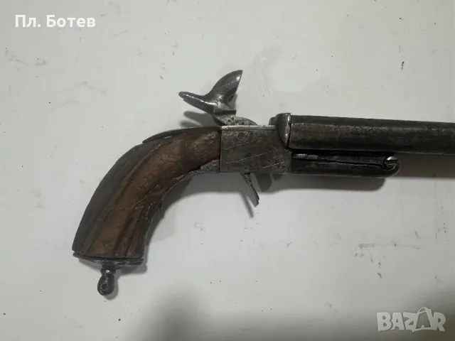 Стар щифтов пистолет/револвер, снимка 2 - Антикварни и старинни предмети - 49182208