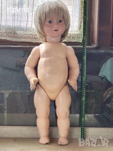 Антична кукла от композит 1940-50 г, 67 см., снимка 11 - Колекции - 54240299