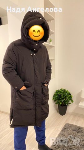 Черно мъжко зимно яке ZARA - размер S, снимка 4 - Якета - 38161409