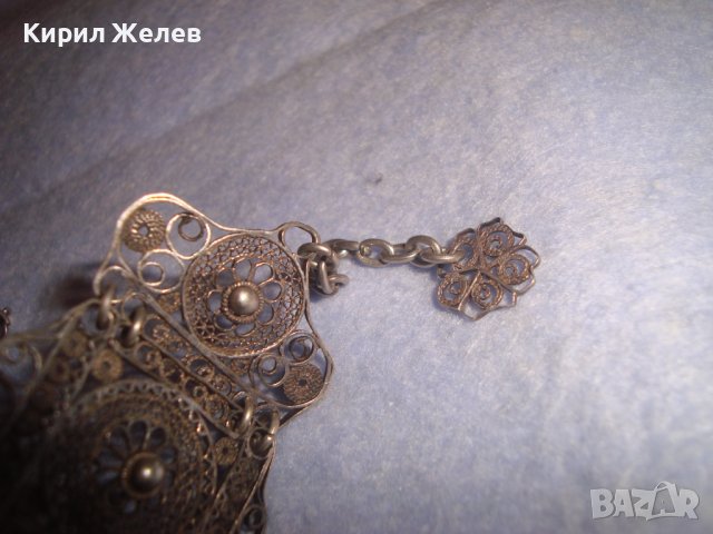 СТАРИННА СРЕБЪРНА ФИЛИГРАННА АРТ ДЕКО ГРИВНА АНГЛИЯ РЪЧНА МАЙСТОРСКА ИЗРАБОТКА РЕТРО - УНИКАТ 27278, снимка 12 - Антикварни и старинни предмети - 36827938