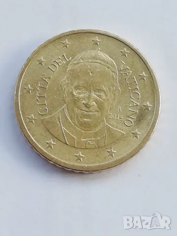 50 евро-цента от 2014 г. с ликът на папата