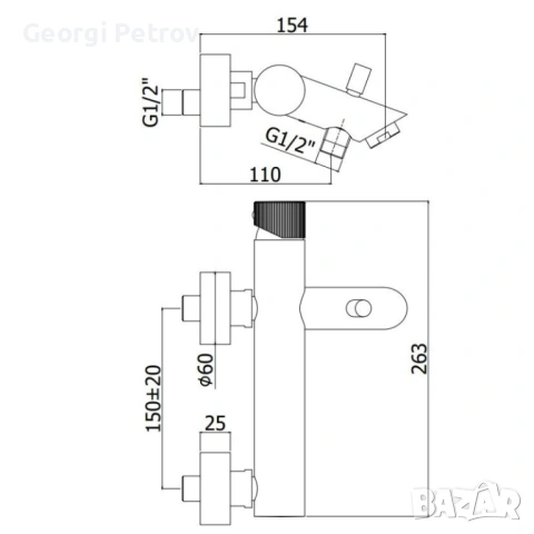 Смесител Paffoni jo023cr, снимка 2 - ВИК - 53928533