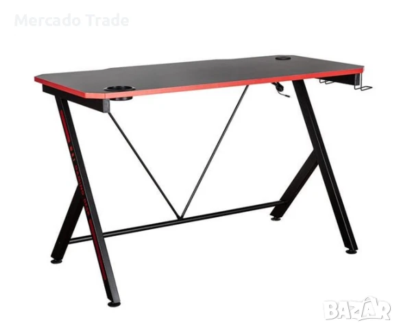Геймърско бюро Mercado Trade, С червени детайли, Черно