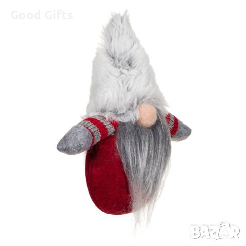 3 Броя Коледна украса за елха, Коледен гном със сива шапка, 15см, снимка 2 - Декорация за дома - 42698555