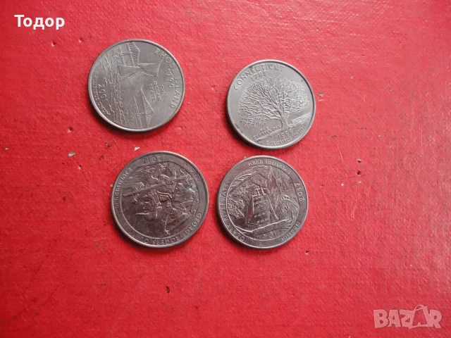 Лот Четвърт долар quarter dollar 2, снимка 2 - Нумизматика и бонистика - 56235536