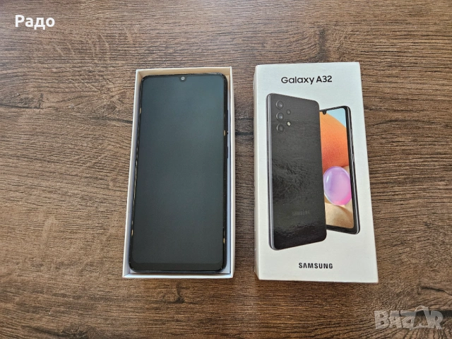 Samsung Galaxy A32 128GB SM-A325F/DS Dual-SIM Black GSM телефон смартфон зарядно micro SD кейс, снимка 2 - Samsung - 53078616