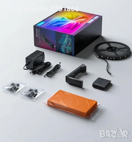 Govee TV Backlight 3 Lite за телевизори 55-65 инча RGBICW Wi-Fi LED лентови светлини с камера, снимка 8 - Стойки, 3D очила, аксесоари - 50838880