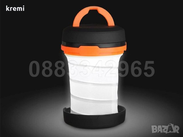 НОВИ! Сгъваема LED лампа фенер 3в1 IP 44, снимка 10 - Къмпинг осветление - 31458071