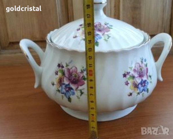 Стар български порцелан чинии супник сосиера , снимка 13 - Антикварни и старинни предмети - 35848942
