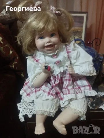 Керамична кукла, седяща , снимка 2 - Антикварни и старинни предмети - 48448204