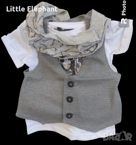 Тениска елече и бандана маймунка за 2-3 г момченце,Англия/нова, снимка 1