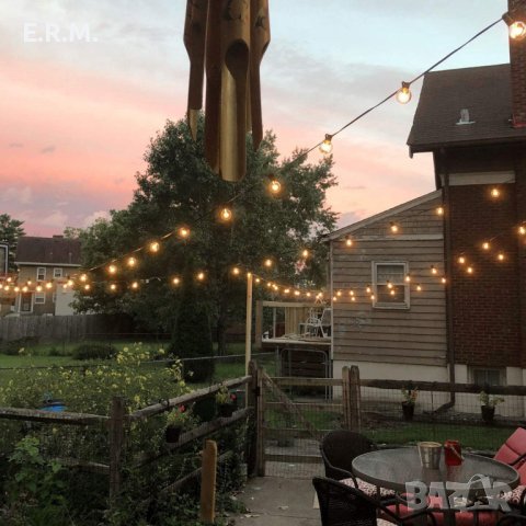 Струнни светлини Гирлянд светлина от 25 крушки парти лампички  декорация за кафе сватба рожден ден п, снимка 4 - Външни лампи - 40418762