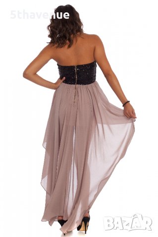 TFNC Нова Елегантна Дамска рокля асиметрична бюстие с черни пайети , снимка 2 - Рокли - 31886395