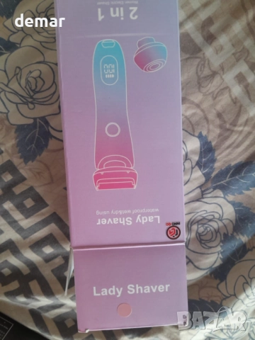 2 в 1 електрическа самобръсначка за жени и тример за бикини зона–водоустойчива, безболезнена, розова, снимка 10 - Електрически самобръсначки - 51944028