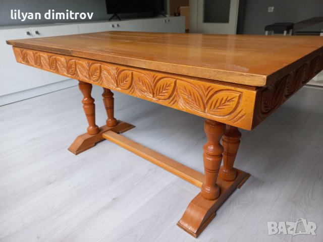 Дървена разтегателна маса, снимка 2 - Маси - 40634675