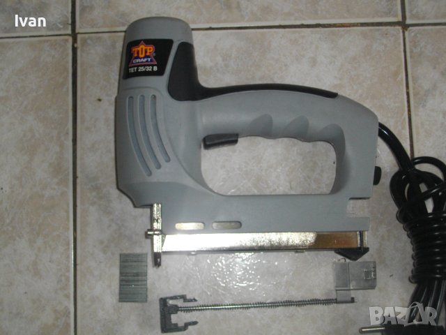 15-32мм Консумативи-Немски Комбиниран Голям Ел.Такер-Top Craft TET25/32B-Като Нов-ОТЛИЧЕН, снимка 3 - Други инструменти - 40353861