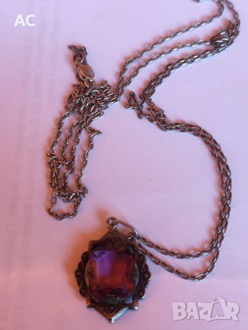 Сребърно колие , снимка 2 - Колиета, медальони, синджири - 38492020