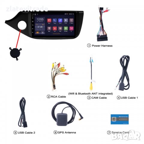 KIA CEED 2012-2018 - 9'' АНДРОИД НАВИГАЦИЯ /GLOSSY, 9065, снимка 7 - Аксесоари и консумативи - 29056881