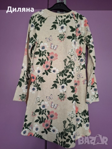 Къса платнена рокля за момиче H&M 122/128 см, снимка 2 - Детски рокли и поли - 51653738