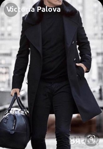 Стилно мъжко палто- шуба /тренч  Швейцария, снимка 15 - Палта - 31543853