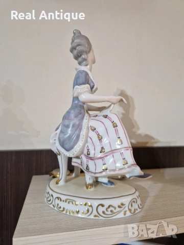 Прекрасна антикварна колекционерска унгарска фигура статуетка Hollohaza , снимка 4 - Антикварни и старинни предмети - 51008947