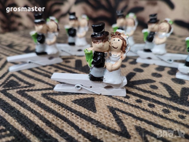 НОВО! 24бр. щипки за декорация - сватба!, снимка 3 - Други - 35379574