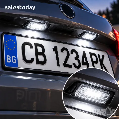LED плафон, регистрационен номер, Mercedes BENZ SLK, C-Class, CLS, E-Class