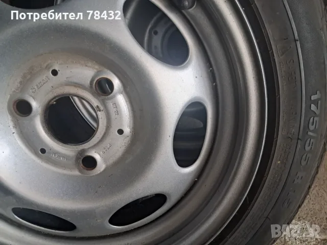 Зимни гуми с джанти 175/55/15 - 2бр, снимка 3 - Гуми и джанти - 56235739