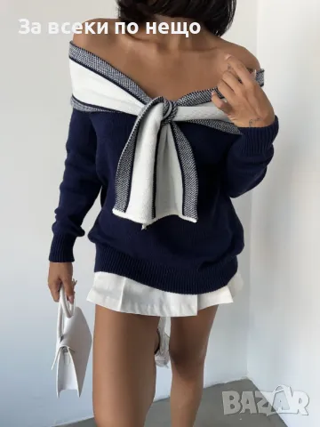 Дамски пуловер фино плетиво Christian Dior - 2 налични цвята Код A179, снимка 2 - Блузи с дълъг ръкав и пуловери - 47671195