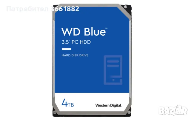 Хард диск Western Digital 4TB HDD WD Blue, снимка 5 - Твърди дискове - 49278350