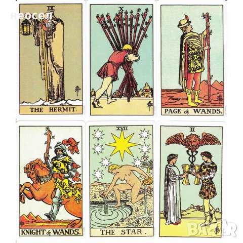 Карти Таро на Райдер Уейт пълен комплект от 78 карти + книга, снимка 4 - Карти за игра - 24864958