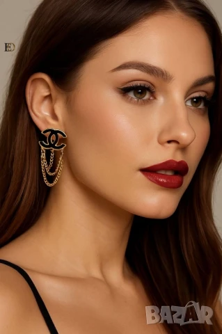 обеци от висококачествена стомана christian dior chanel ysl saint laurent louis vuitton , снимка 6 - Обеци - 51080364