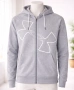 Under Armour Hoodie с цип – XL – сиво – памук – голямо лого, снимка 1