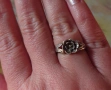 Сребърен пръстен с цвете , снимка 6